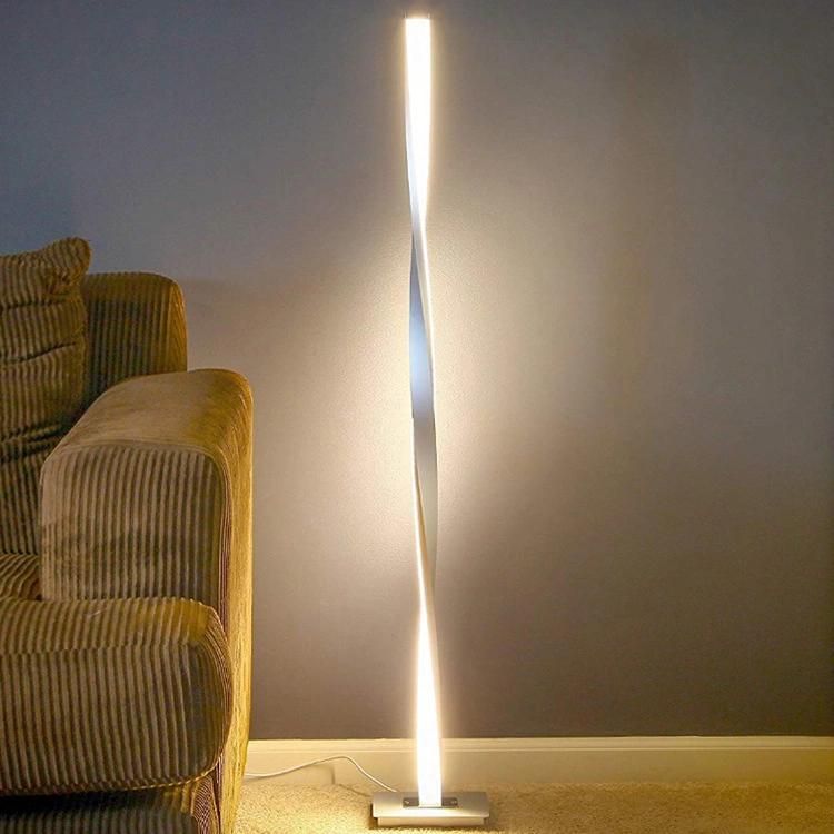 Silver Line Simple Home Bedroom Living Room Personalized Lighting Intelligent Dimming LED Floor Lamp