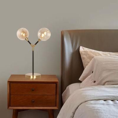 Masivel Lighting Simple Glass Table Lamp for Indoor Bedroom Decoration