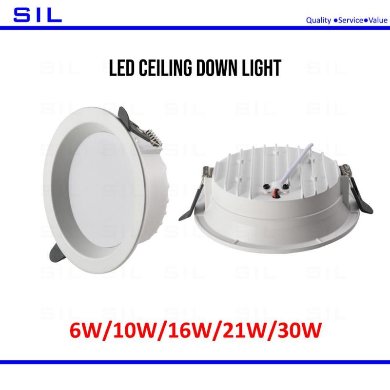 5 Years Warranty 30W Plastic Housing Aluminum Body Recessed LED Ceiling Light Downlight up and Down Light LED Down Light