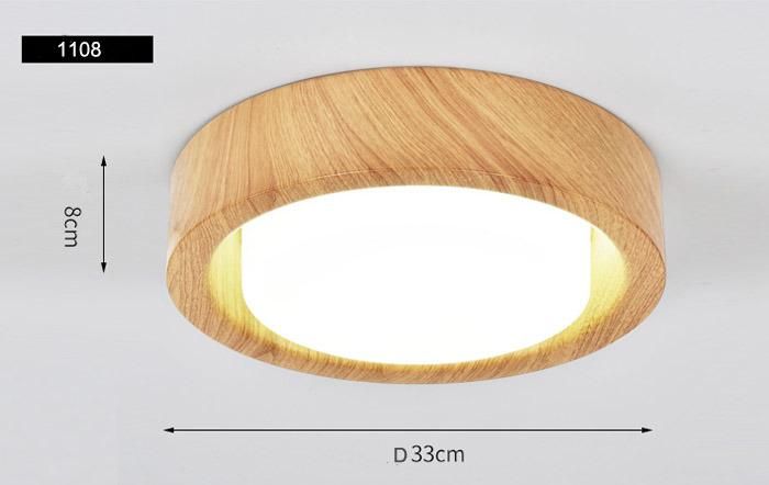 Modern Metal and Glass Round LED Ceiling Lamp Lights Finished for Kitchen Dia35cm