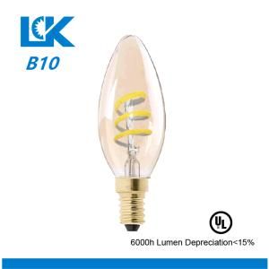 Ra90 2W 180lm B10 New Retro Spiral Filament LED Light Bulb