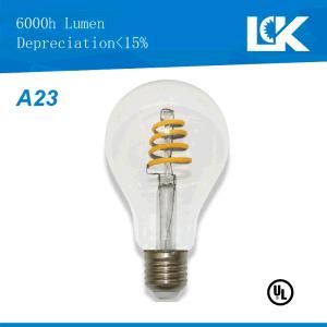 12W 1400lm A23 E26 New Dimmable Spiral Filament Bulb LED Light