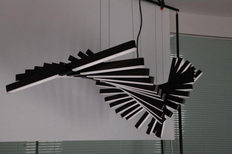 Masivel Lighting Modern Piano Shape Linear LED Pendant Light Decorative LED Chandelier Lighting