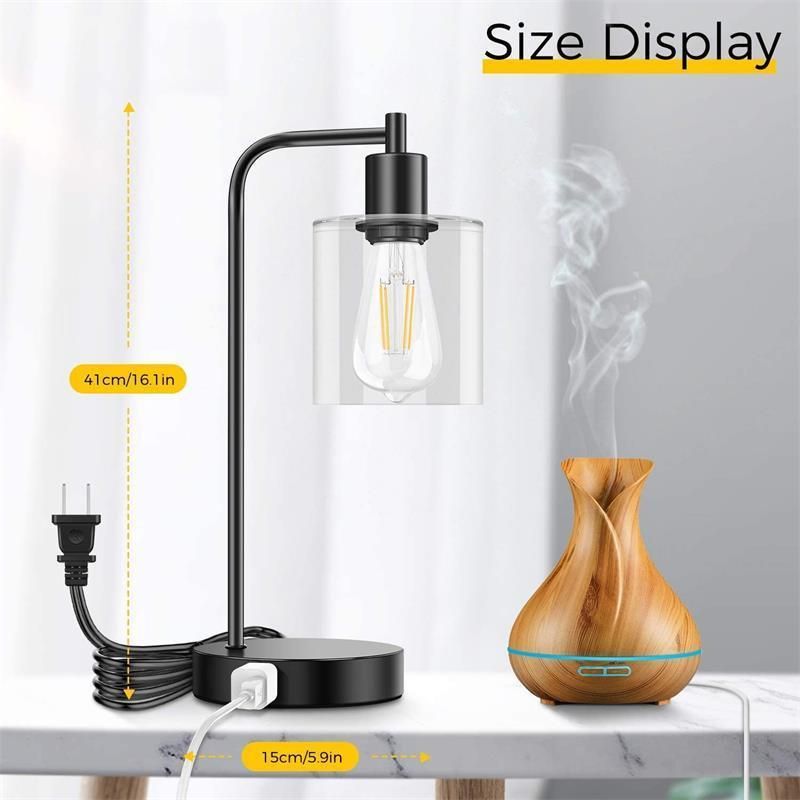 Modern Indoor Bedside Light Dual USB Wireless Charging Touch Dimming Style Crystal Table Lamp