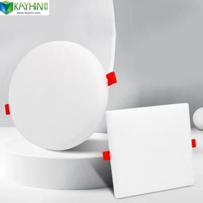 Cutout Hole Size Adjustable Frameless Round Downlight Recessed Square Ceiling 9W 18W 24W 36W 3 in 1 Color Changing LED Panel Light