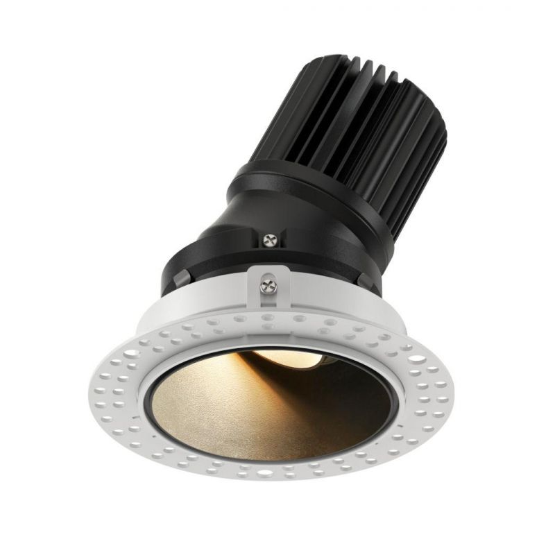 High Lumen COB Recessed Ceiling Downlight Round 30W Trimless Lights