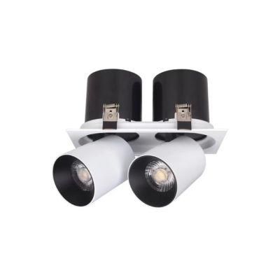 50W Double Head LED Spotlight Rotatable Gimbal Spotlight Shoplight for Showroom Shop and Shopping Mall