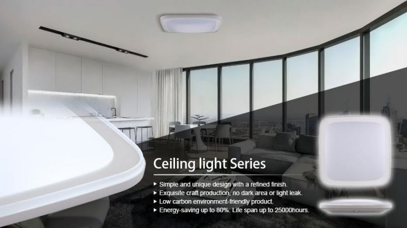 220-240V 18W/24W/36W PF>0.9 Ra>80 LED Ceiling Sensor Light