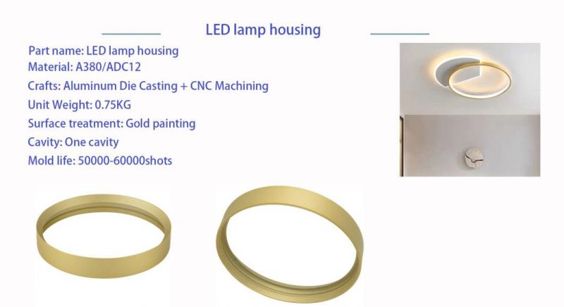 Halo Ring LED Pendant Light Golden Housing