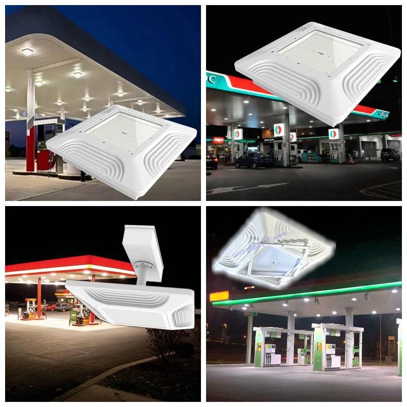 Factory Price Meanwell Driver Ceiling Recessed Mounting 60W 80W 100W 120W 150W Warehouse Parking Garage Explosion-Proof Petrol Gas Station LED Canopy Light