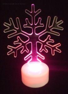LED Glow Light Tealight with Acrylic Snowflake Decoration