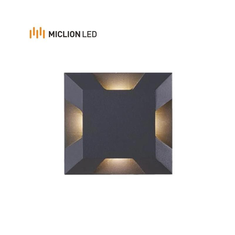 China Manufacturer Aluminum Die-Casting Wall Light Square Shape Recessed 4-6W LED Wall Light with Ce RoHS