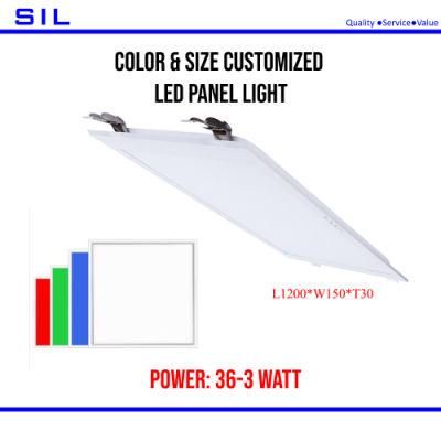 High Quality Recessed 2700K-5000K 36W 1200*150mm PMMA Square LED Panel Light
