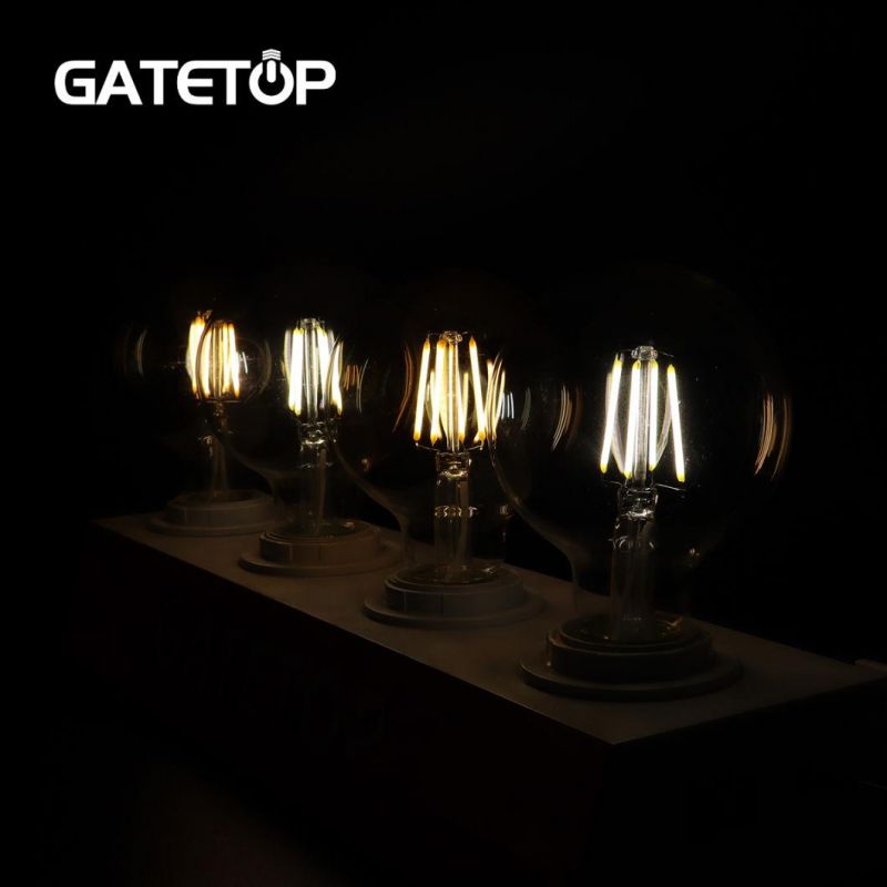 China Factory LED Filament 6W Vintage Retro Global G95 Bulb for Indoor Bar Decoration