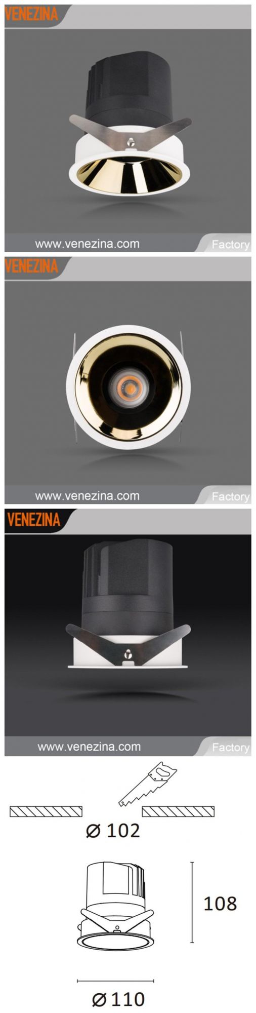 Hot-Sell and Professional CREE COB Recessed LED Ceiling Light, LED Light, LED Downlight