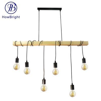 E27 One Head/Two Heads/Three Heads/ Four Heads Surface Mounted Ceiling Spot Light Wall Lamp Wooden+Metal Ceiling Spotlight