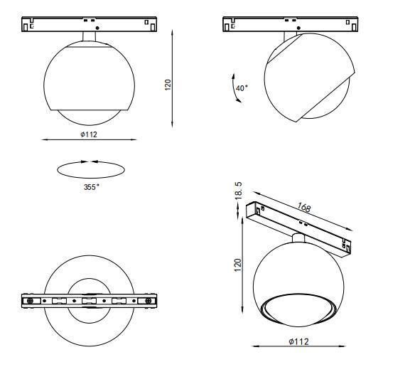 LED 12wled Pendant Light Minimalist Design High Intensity Aluminium Housing